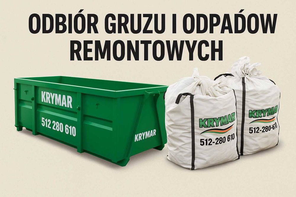 Wywóz Gruz Śmieci Odpadów Wynajem Kontenerów Worek BIG BAG Pruszków