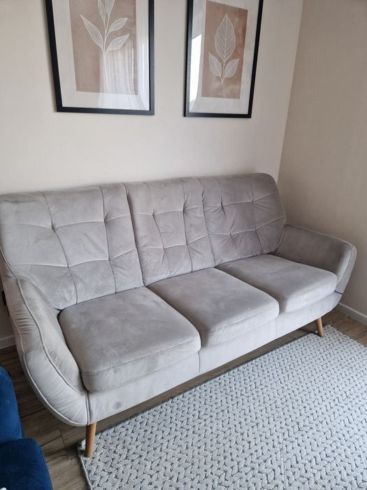 Kanapa scandi Agata meble szara duża 3 osobowa jak nowa