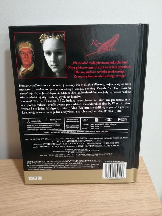 Romeo i Julia spektakl teatru tv BBC książka+ płyta dvd