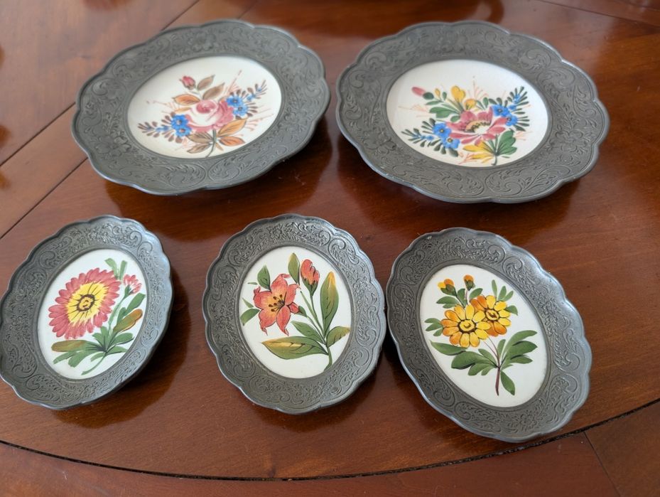 5 pratos decorativos