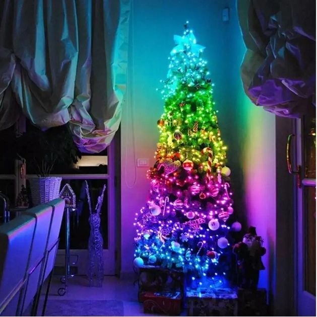 Світлодіодна розумна гірлянда Smart Роса RGB 100 LED з Bluetooth