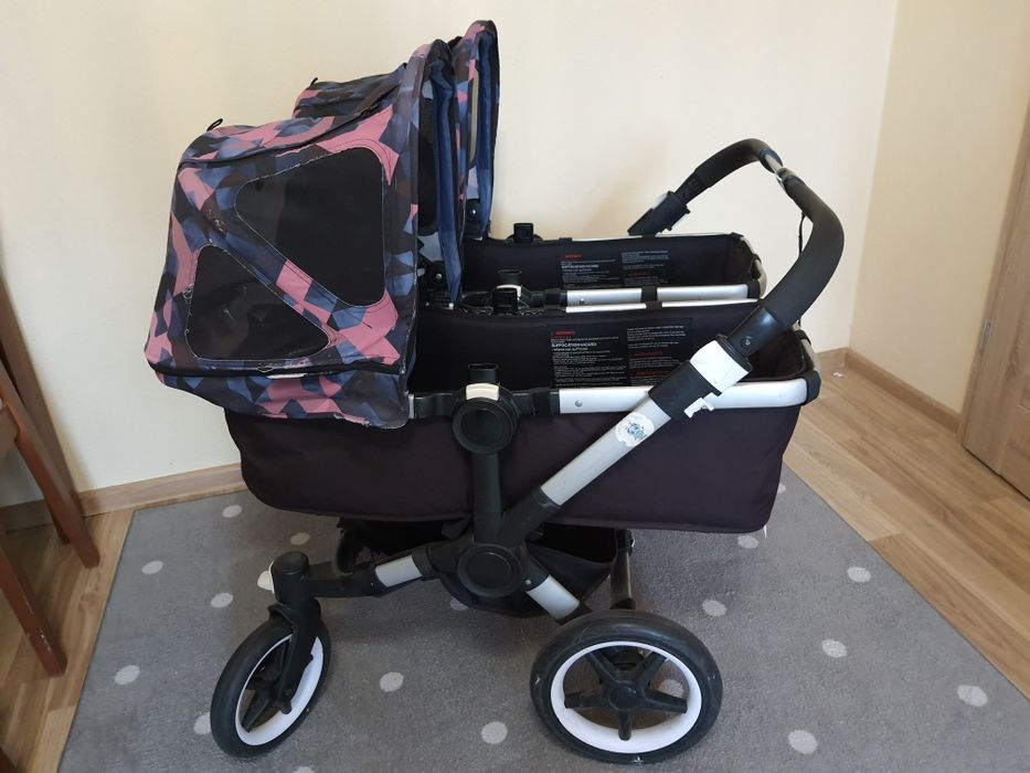 Bugaboo Donkey wózek bliźniaczy 2w1 (żelowe koła) + gratisy