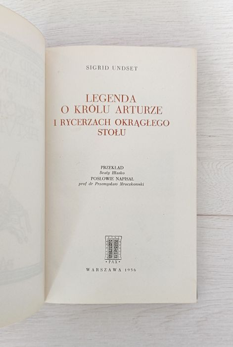Legenda o królu Arturze Sigrid Undset