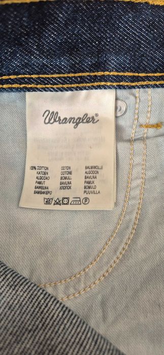 NOWE jeansy męskie klasyk WRANGLER pas-86 dł.-110cm granatowe Warszawa