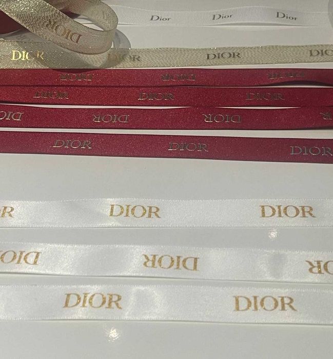 Wstążki Premium oryginalne  Dior złota granat walentynki, prezent