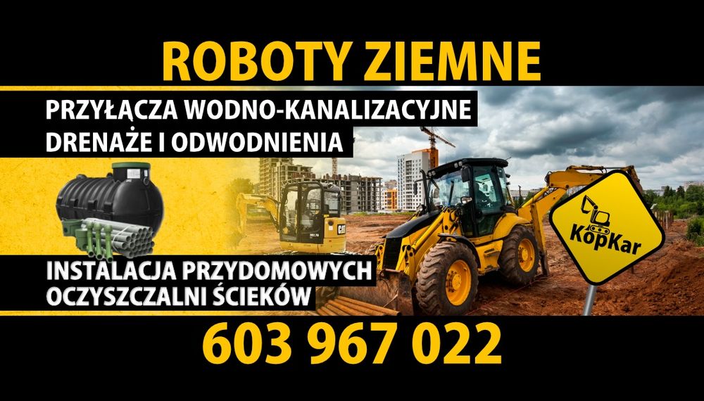 Roboty Ziemne Montaz Przydomowych Oczyszczalni Ścieków
