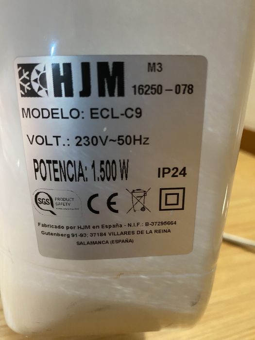 Emissor /radiador cerâmico HJM 1500W