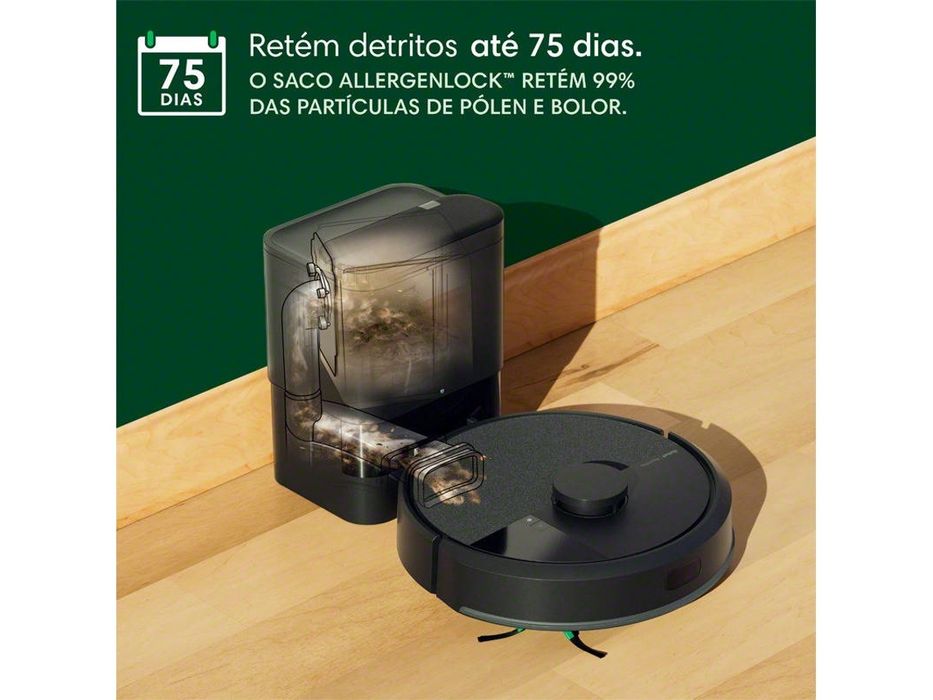 Aspirador Robô IROBOT Roomba 105 Combo Auto Empty (Autonomia: 120 min - Preto)