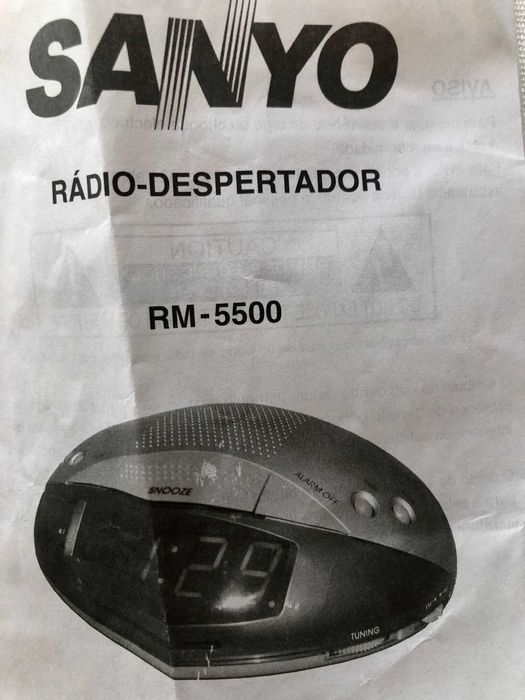 Radio Alarm Clock SANYO RM-5500 - NEW64584493464321123