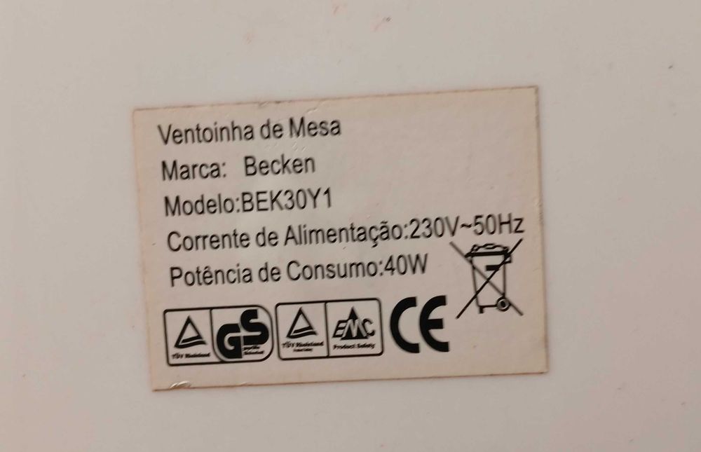 Ventoinha becken.