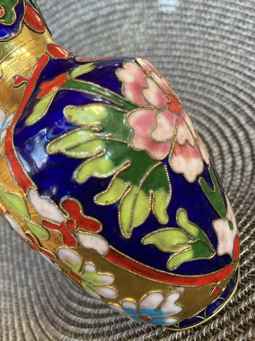 Вазочка/ваза металлическая Клуазоне Винтаж Подарок Сувенир