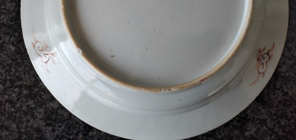 Prato Porcelana China Companhia das Índias reinado Yongzhen Séc.XVIII