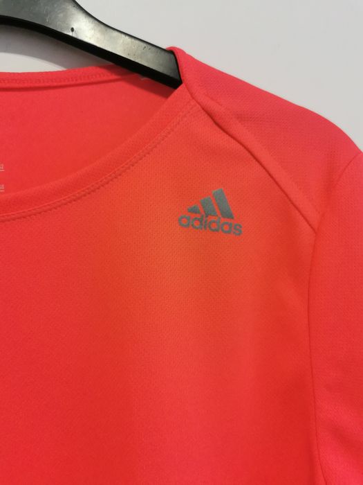 Adidas bluzka długi rękaw logowana sportowa damska M/L