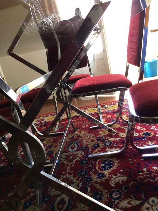 Mesa de sala jantar em vidro