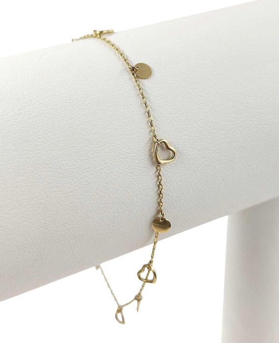 Śliczna złota bransoletka 1,44g 585