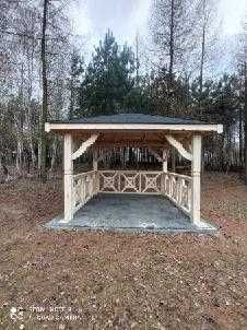 Altana ogrodowa sosnową do własnego montażu 3,5x3,5 m m