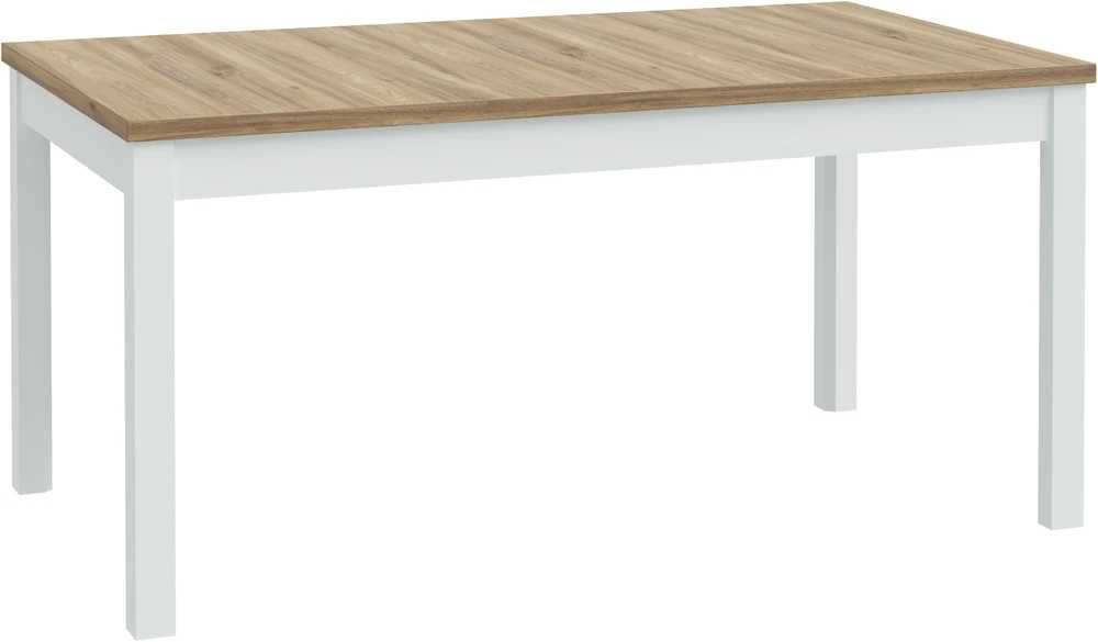 Stół rozkładany 160x90 biały dąb sonoma