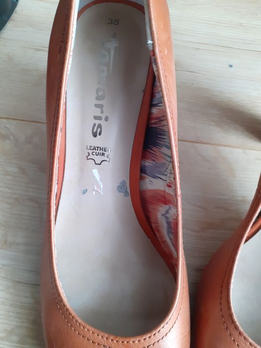 Buty polbuty na wiosnę skorzane tamaris rozm 38