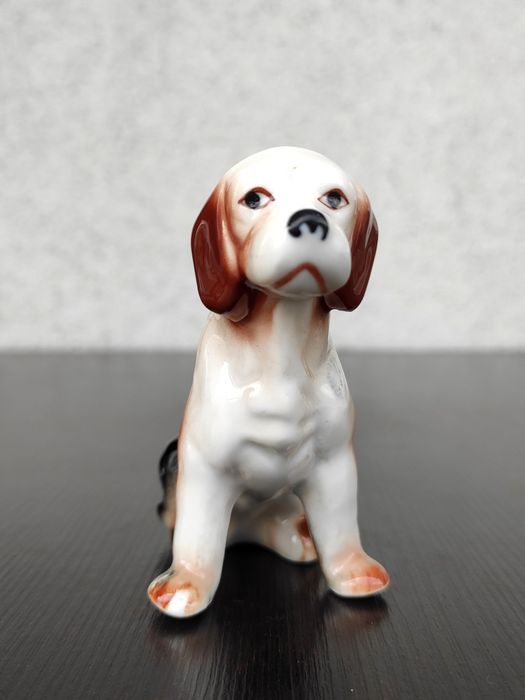 Vintage! Porcelanowa statuetka psa.