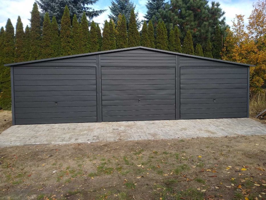 Garaż blaszany blaszak dwustanowiskowy 6x6 kolory PRODUCENT (119)