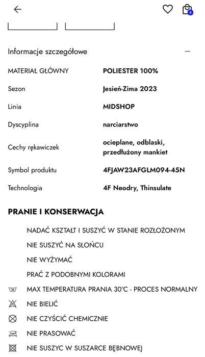 Rękawiczki zimowe rozm. S bardzo ciepłe