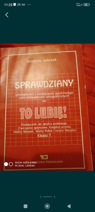 Sprawdziany .  Język polski klasa 7 Grażyna janczyk