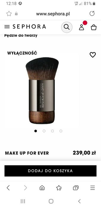 NOWY#112 MAKE UP FOR EVER oryginalny pędzel kabuki do podkładu twarz