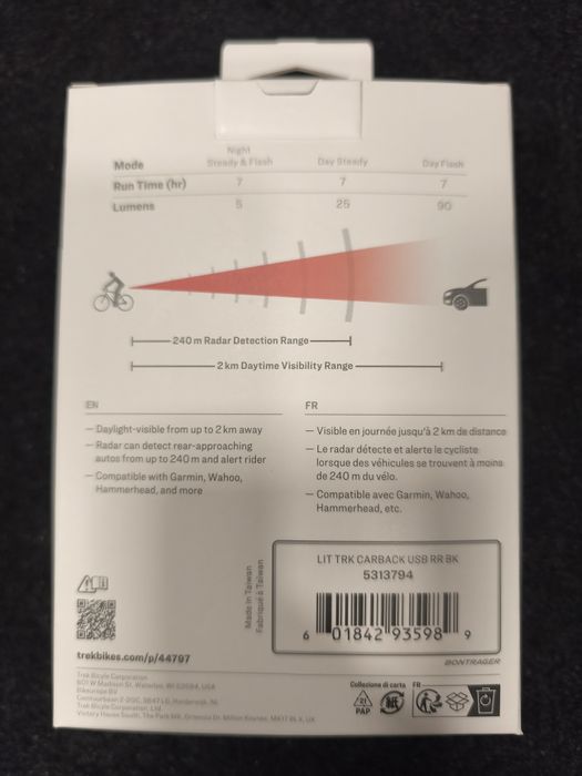 CarBack Radar Trail Light Trek   Nowy