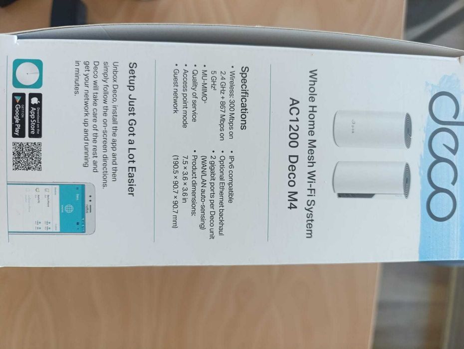 Sistema Wi-Fi Mesh - TP-Link Deco M4, Pack de 2, Doble Banda, Gigabit 10/100/1000, AC1200