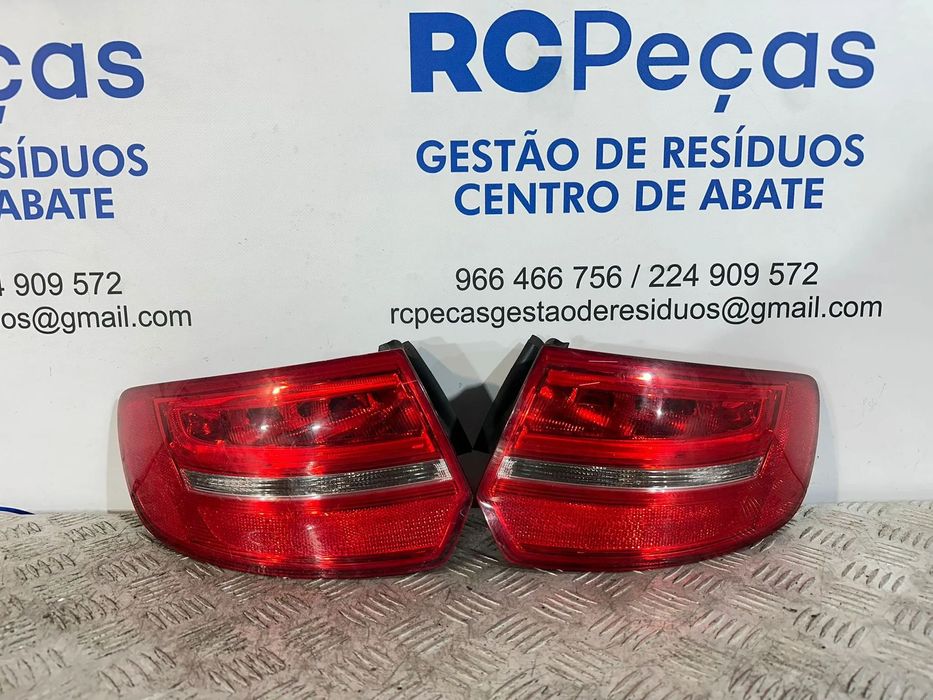 .Conjunto Farolins Tras Traseiro Direito Esquerdo Original Audi A3 8P Facelift Sportback 5 Portas 8P4945095E 8P4945096E 2009 - 2013