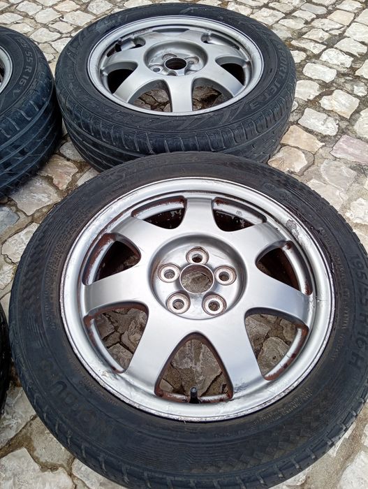 Jantes 16" 5x100 com Pneus 195/55 R16 (Toyota, Seat, VW, Audi, Skoda, Subaru)