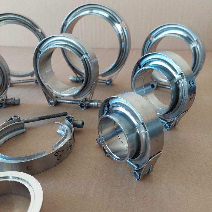 Braçadeiras Escape V band Inox Varias Medidas (38mm até 127mm)