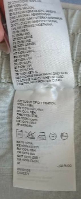 H&M premium spodnie 100%Lniane męskie M/L