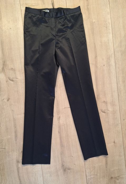 JIL SANDER – Satynowe Spodnie Premium Made in Italy r. M