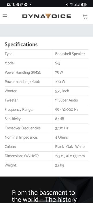 Colunas Dynavoice Challenger S-5 (1 par)