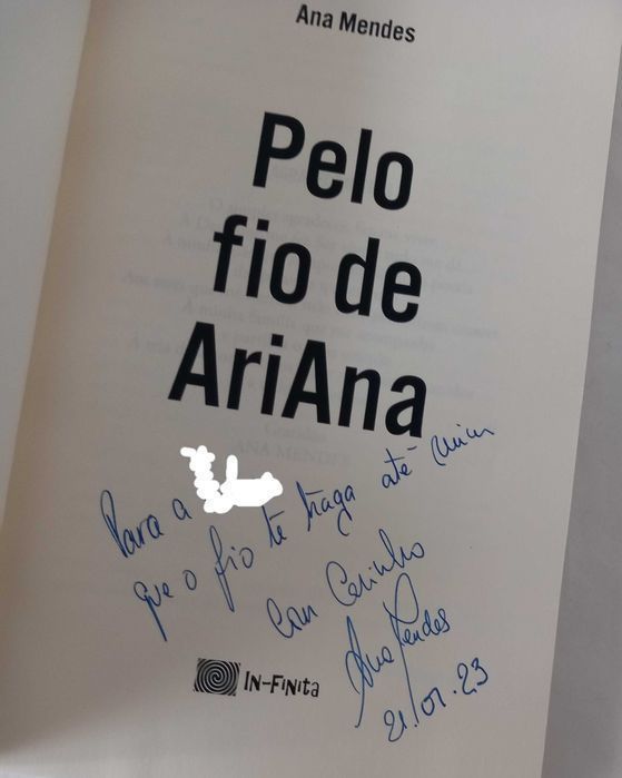 Livro Pelo fio de AriAna de Ana Mendes [Portes Grátis]