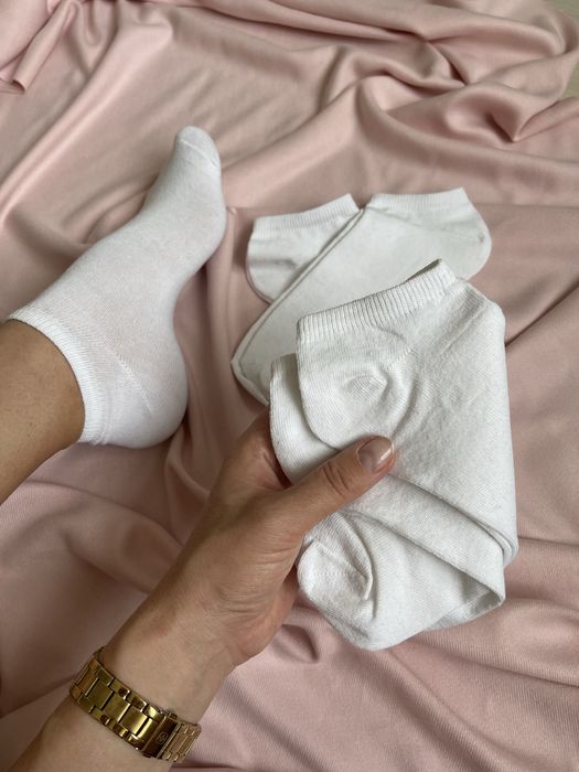 •12пар 280 грн• Носки белые короткие / шкарпетки білі / Опт-Роздріб