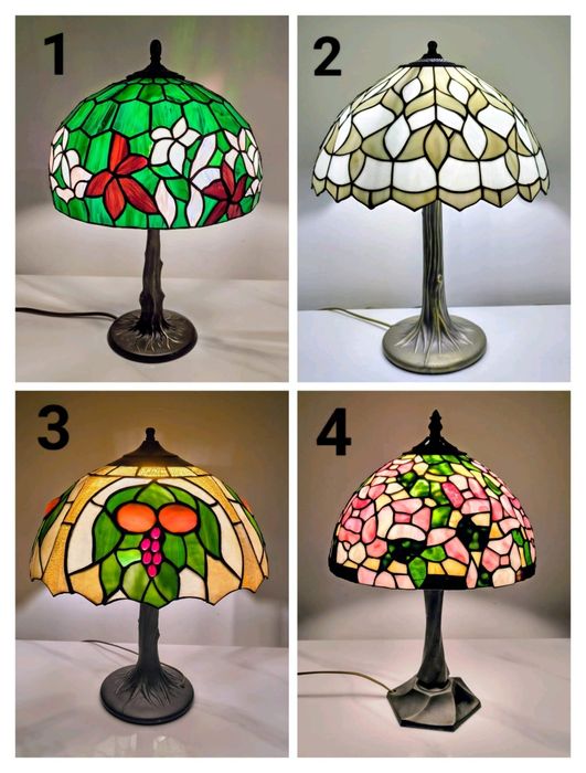 Tiffany lampy witrażowe stołowe nocne