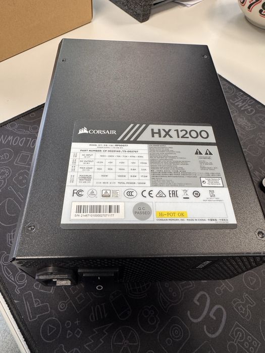Fonte alimentação Corsair HX1200