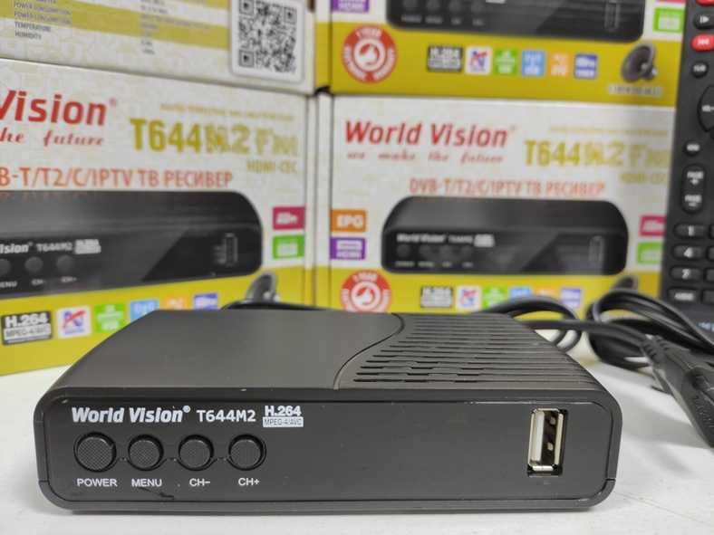 ‼️НОВА‼️Приставка Т2 ресивер тюнер World Vision T644M2 FM гарантія рік
