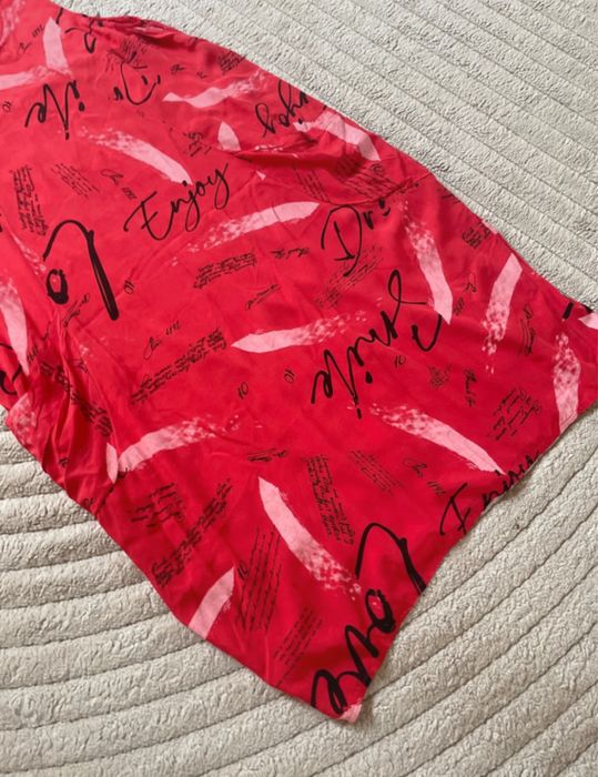 Letnia czerwona sukienka włoska M/L