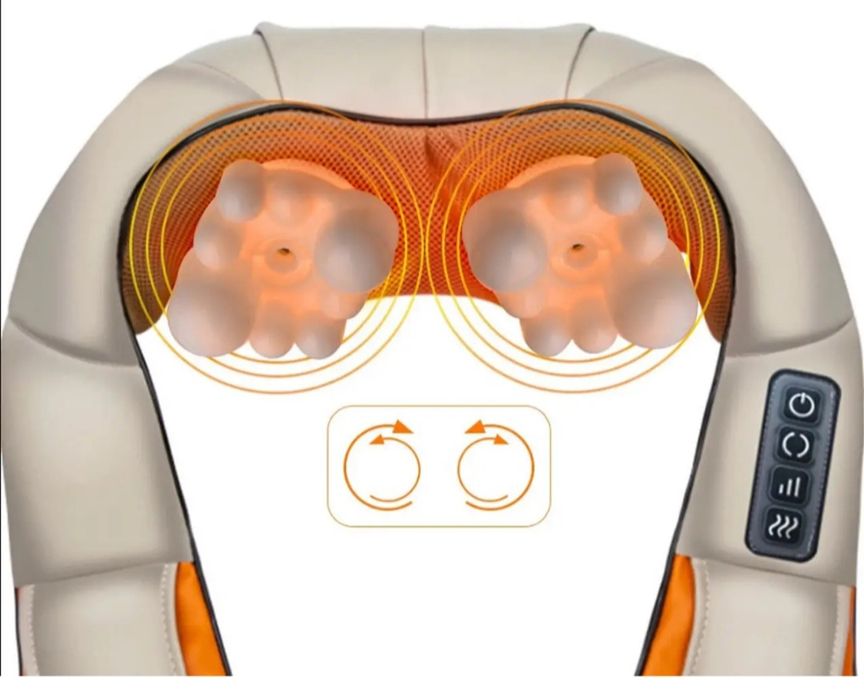 Роликовий масажер для шиї з інфрачервоним підігрівом