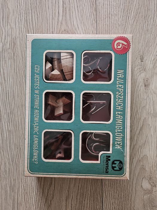 Łamigłówki puzzle  Mensa 6 sztuk (bez odpowiedzi)