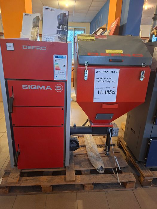 Defro kocioł SIGMA E20 prawy podajnik 20 kw