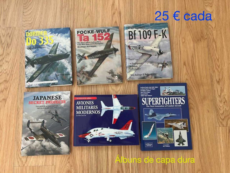 Aviação. Aviões militares. Military Aviation. Livros. Books.