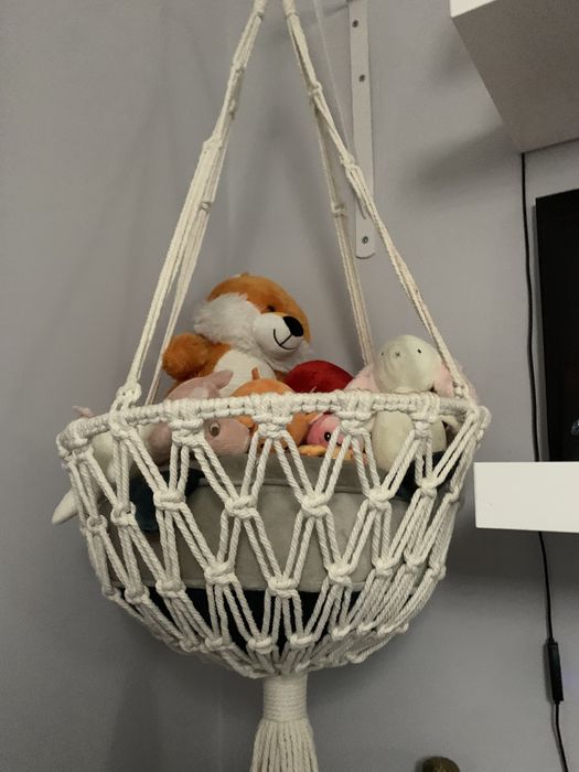 Cama gato suapensa em macramé