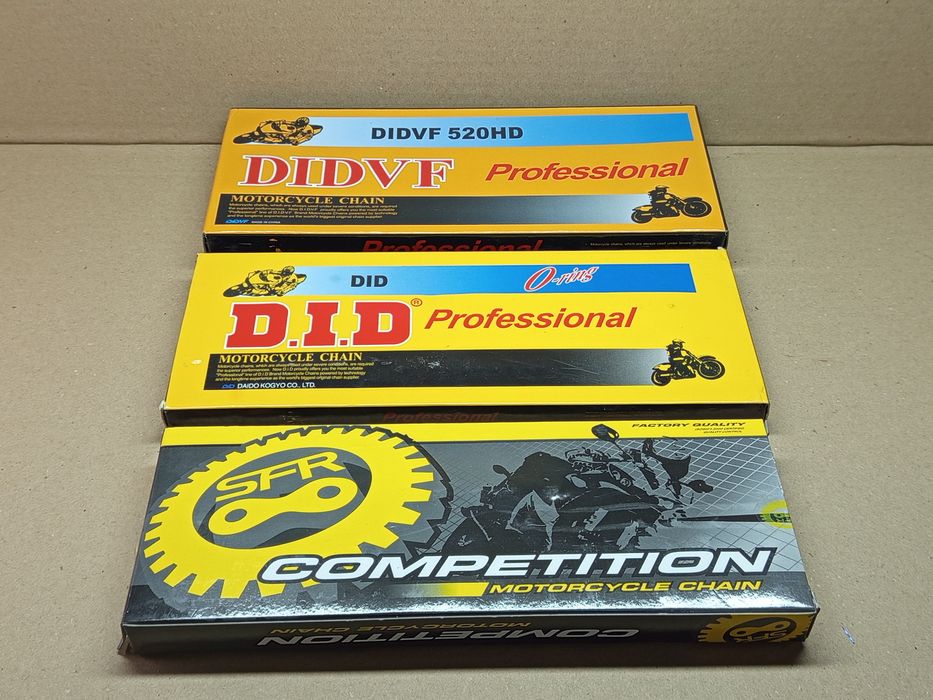Ланцюг мото 520/525/530 сальниковый, без сальниковый  "DID , SFR"