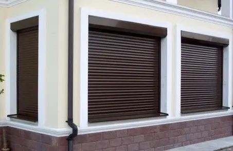 Захисні ролети коричневі нові автоматичні і механічні