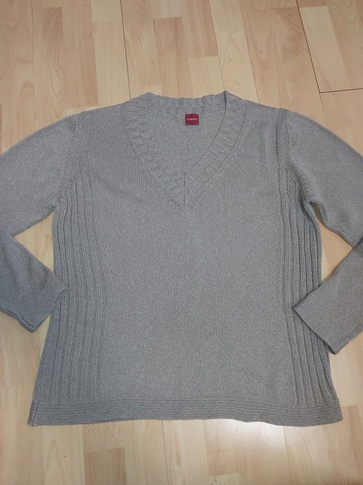 Sweter damski beżowy solidny Olsen r 40 42 bawełna