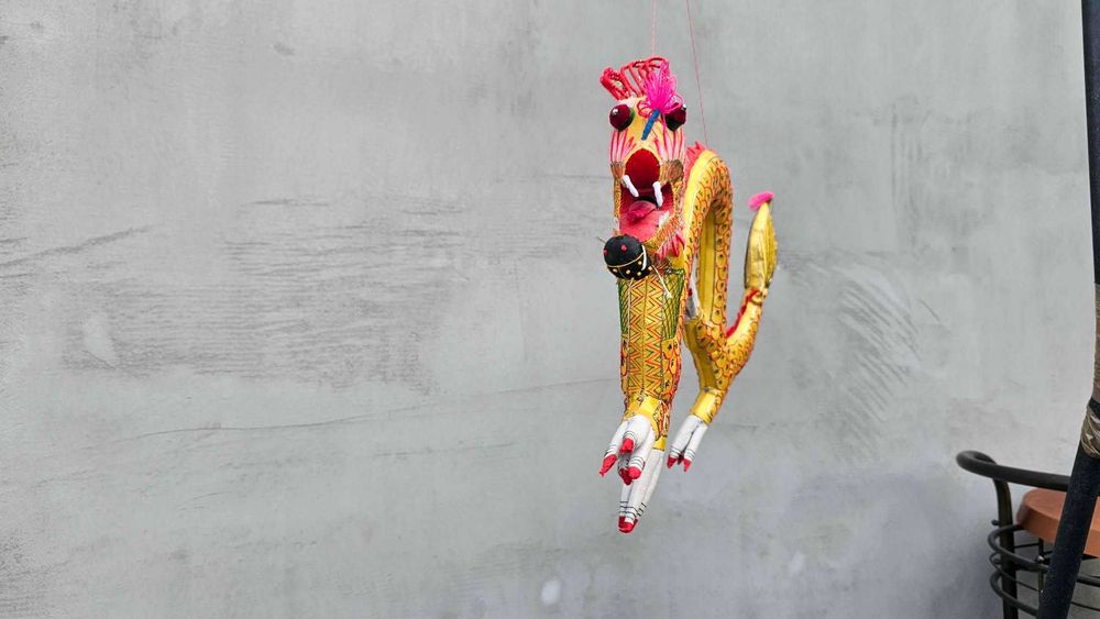 Marionetka tradycyjnego chińskiego smoka